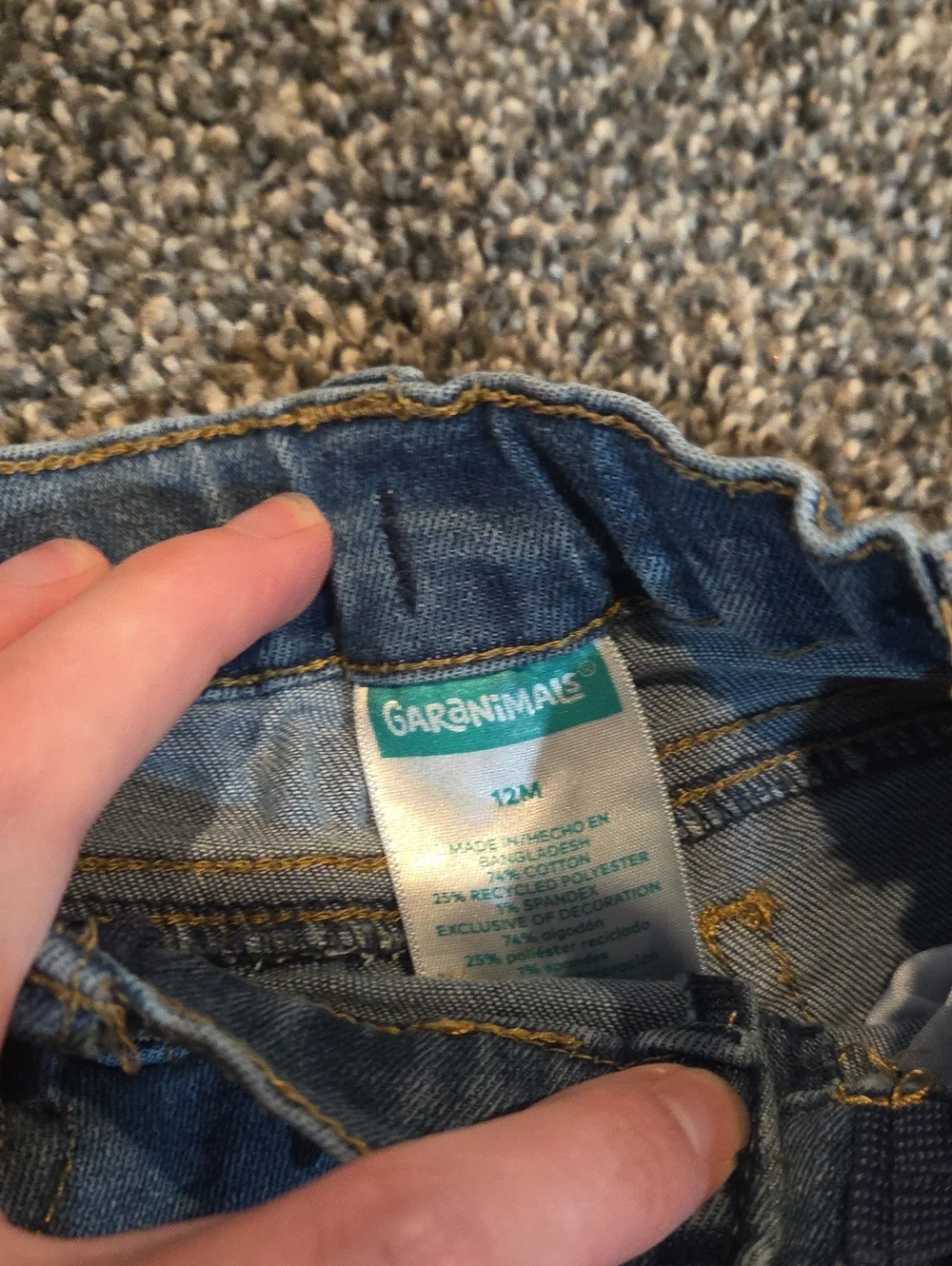 5 Assorted Pairs Of 12 Months Baby Boy Jeans